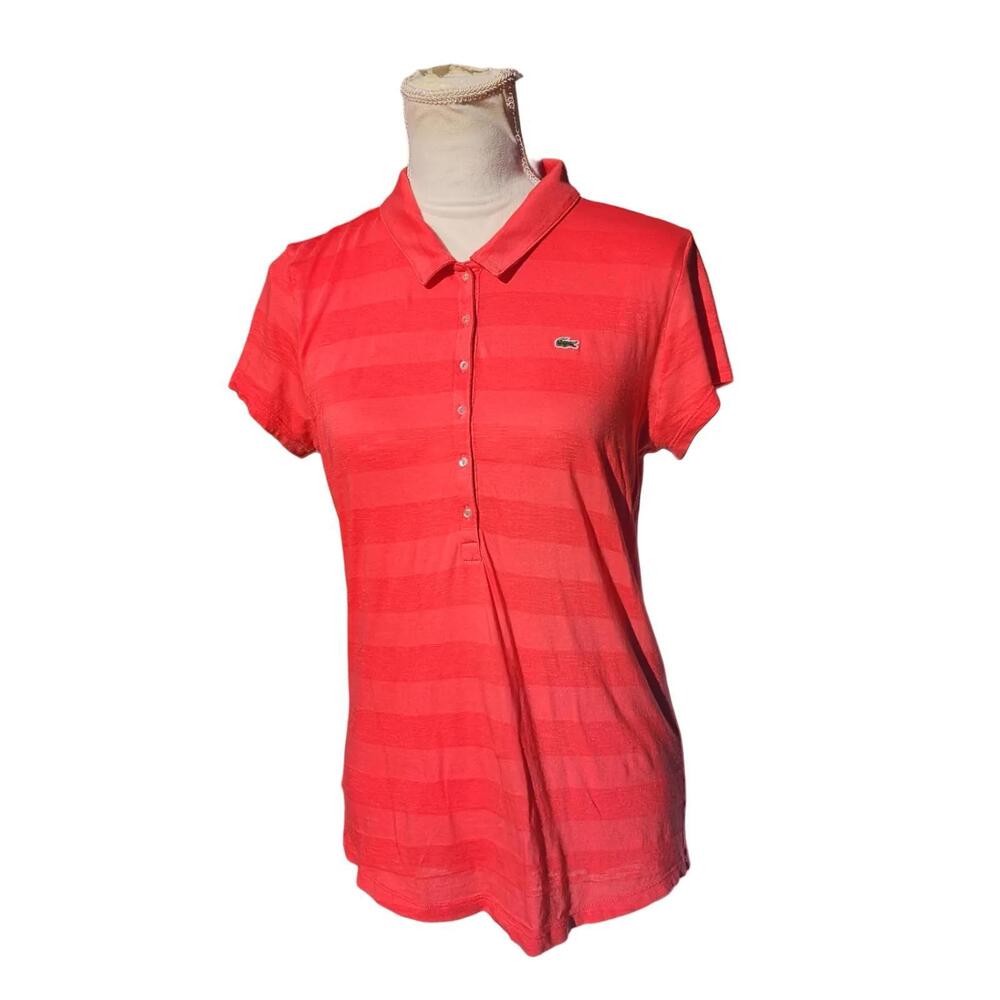 LaCoste. Y2K, Coral Short Sleeve Polo Shirt. Size: 44/M